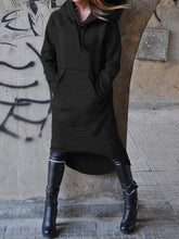 Fashion Hooded Irregular Long Hoodie
